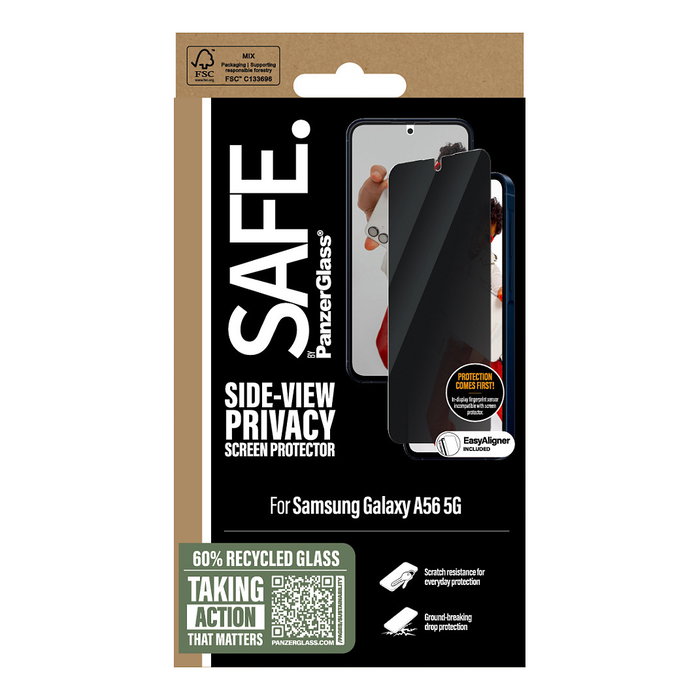 PanzerGlass SAFE. Protector de pantalla con privacidad para Samsung Galaxy A56 5G