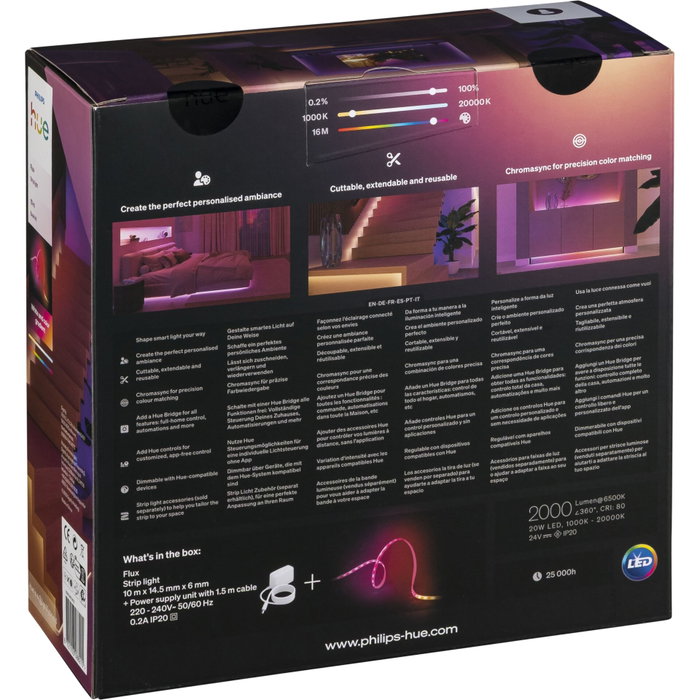Philips Hue Flux Lightstrip 10m Blanco
