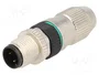 HARTING Conector M12 HARAX de 4 pines, macho, recto