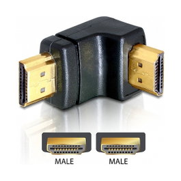 DeLOCK Adaptador HDMI macho a HDMI macho 90° abajo