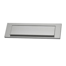 Edm Placa de cartas para puerta de aluminio 25,2 x 7,5 cm