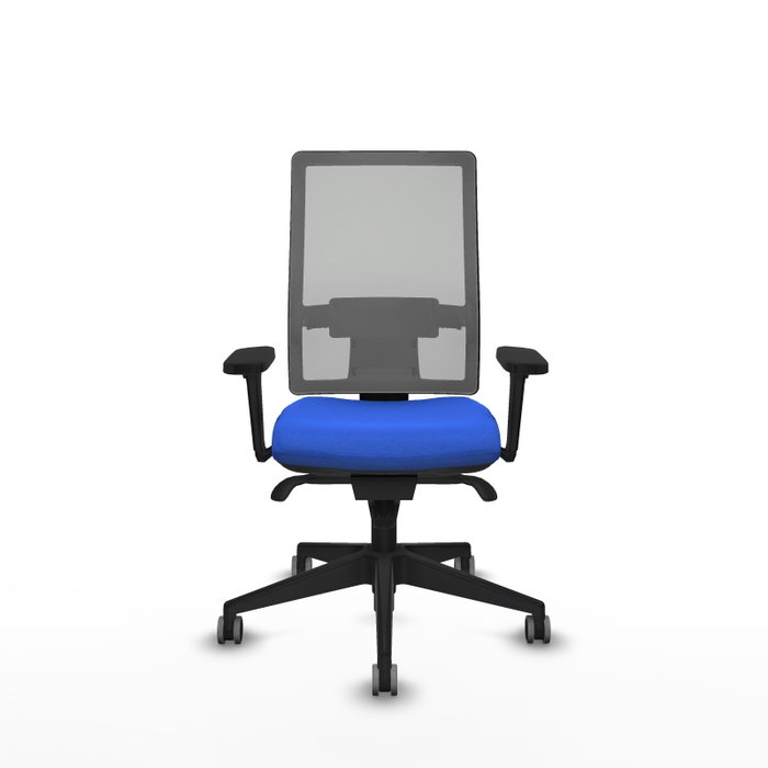 PIQUERAS Y CRESPO Silla de oficina Horna con mecanismo Sincro, Azul y Gris