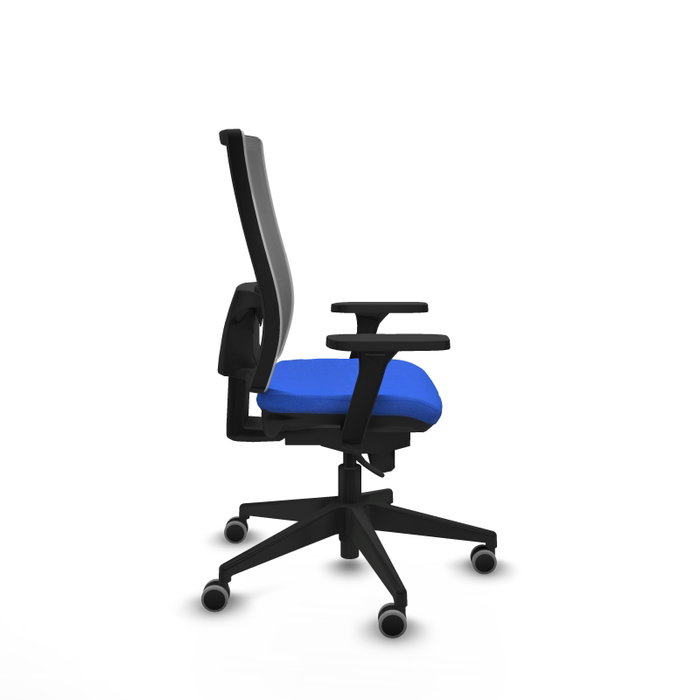 PIQUERAS Y CRESPO Silla de oficina Horna con mecanismo Sincro, Azul y Gris