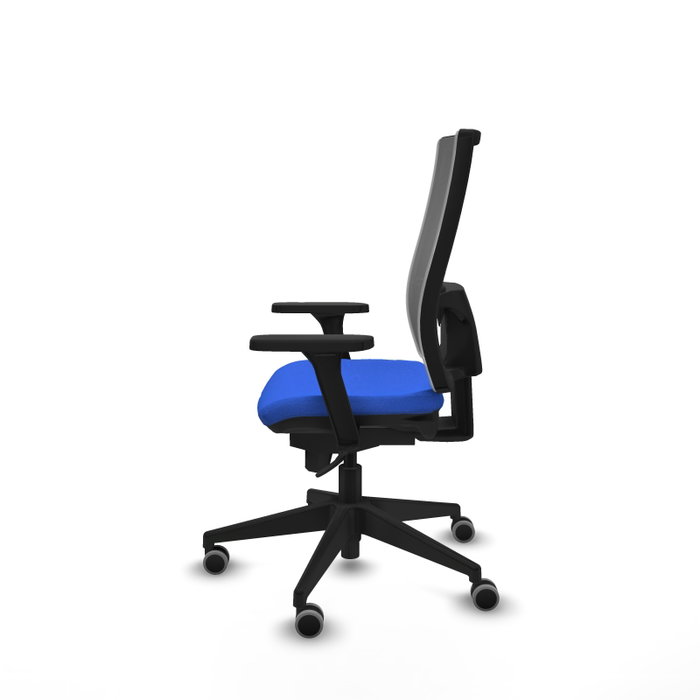 PIQUERAS Y CRESPO Silla de oficina Horna con mecanismo Sincro, Azul y Gris