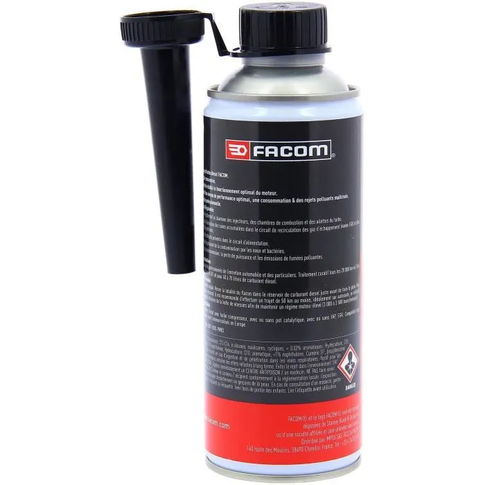 Facom Turbo D. 475 ml Limpiador para Tanque de Combustible Diésel, Restaura Funcionamiento Óptimo Motor
