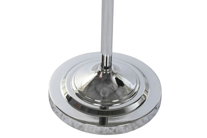 DKD Home Decor Lámpara de Pie Moderna Plateado Blanco 35x150x35 cm Set 3 Piezas Cristal Metal Algodón