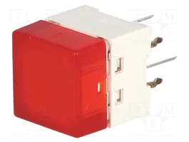 Aratas (Formerly Omron Components) B3W-9000-R1R Interruptor de teclado rojo con LED