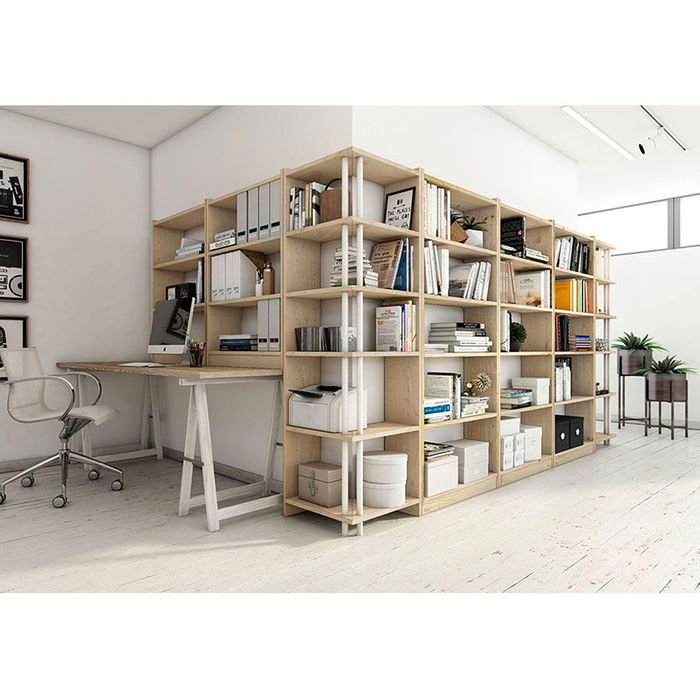 Astigarraga Gala Estantería 4 Baldas Madera Pino Macizo 79.6 x 25 x 120.7 cm Natural Sin Barnizar