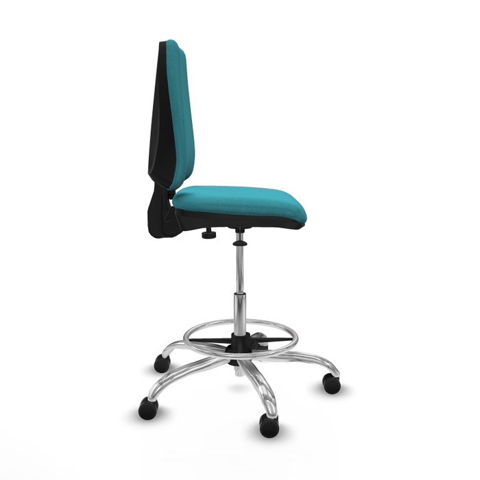 PIQUERAS Y CRESPO Taburete Elche CP Bali turquesa con base cromada PIQUERAS Y CRESPO Taburete Elche CP Bali turquesa con base cromada