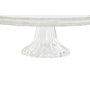 DKD Home Decor Plato de Cristal Grabado Transparente con Pie