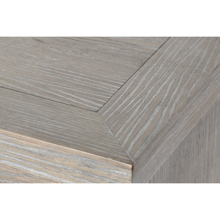 DKD Home Decor Buffet de Madera de Hevea y Cristal Natural DKD Home Decor Buffet de Madera de Hevea y Cristal Natural