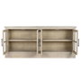 DKD Home Decor Buffet de Madera de Hevea y Cristal Natural