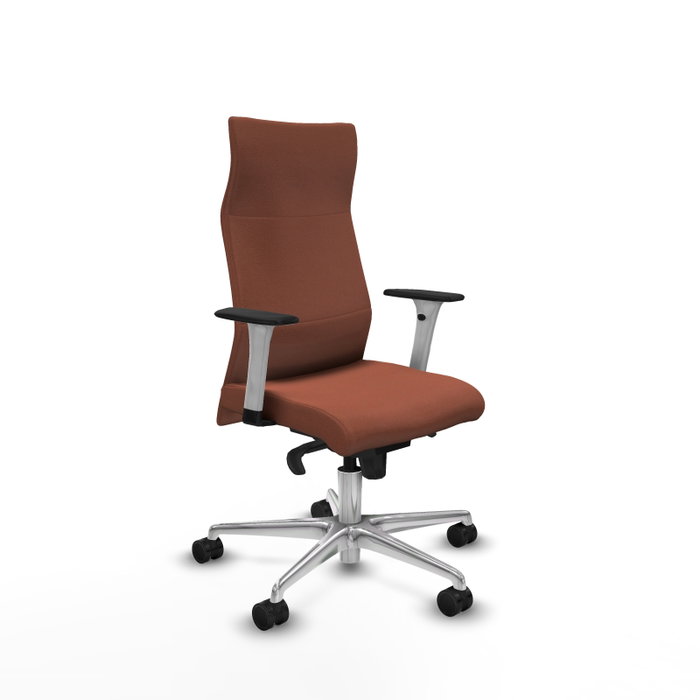 PIQUERAS Y CRESPO Sillón Albacete Marrón con Mecanismo Sincro y Base de Aluminio PIQUERAS Y CRESPO Sillón Albacete Marrón con Mecanismo Sincro y Base de Aluminio