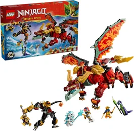 LEGO Ninjago Meca Dragón Transformable Wyldfyre 71868 Set de Construcción 821 Piezas +9 Años