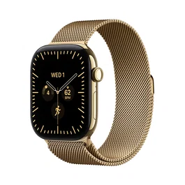Apple Watch Series 12 GPS + Cellular 42 mm Titanio Oro Brillante con Milanese Loop Oro Brillante