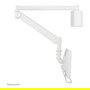 NEOMOUNTS FPMA-HAW100 Soporte de Pared Médico para Monitor LCD 10-24" (25.4-60.96cm) - VESA 75x75/100x100 - Ajuste de Altura por Resorte de Gas, Giratorio, 6kg, Color Blanco