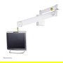 NEOMOUNTS FPMA-HAW100 Soporte de Pared Médico para Monitor LCD 10-24" (25.4-60.96cm) - VESA 75x75/100x100 - Ajuste de Altura por Resorte de Gas, Giratorio, 6kg, Color Blanco