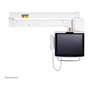 NEOMOUNTS FPMA-HAW100 Soporte de Pared Médico para Monitor LCD 10-24" (25.4-60.96cm) - VESA 75x75/100x100 - Ajuste de Altura por Resorte de Gas, Giratorio, 6kg, Color Blanco
