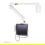 NEOMOUNTS FPMA-HAW100 Soporte de Pared Médico para Monitor LCD 10-24" (25.4-60.96cm) - VESA 75x75/100x100 - Ajuste de Altura por Resorte de Gas, Giratorio, 6kg, Color Blanco