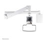NEOMOUNTS FPMA-HAW100 Soporte de Pared Médico para Monitor LCD 10-24" (25.4-60.96cm) - VESA 75x75/100x100 - Ajuste de Altura por Resorte de Gas, Giratorio, 6kg, Color Blanco