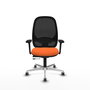 PIQUERAS Y CRESPO Silla de oficina Cilanco Naranja y Negro