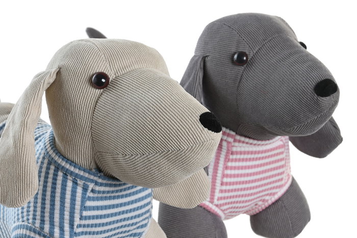 Sujetapuertas Shabby DKD Home Decor Beige Gris 18 x 20 x 37 cm (6 Unidades)