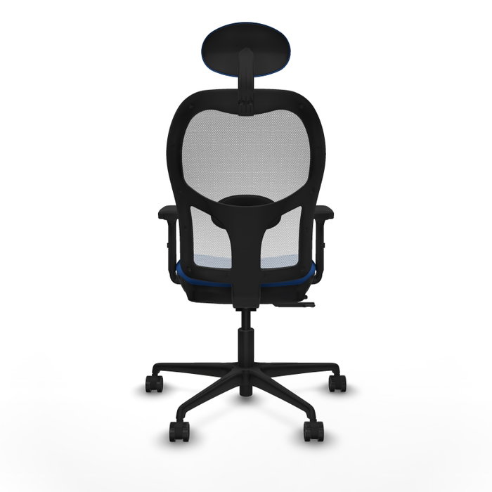 PIQUERAS Y CRESPO Silla de oficina Jorquera con mecanismo Sincro/Traslack Azul y Blanco PIQUERAS Y CRESPO Silla de oficina Jorquera con mecanismo Sincro/Traslack Azul y Blanco