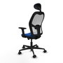 PIQUERAS Y CRESPO Silla de oficina Jorquera con mecanismo Sincro/Traslack Azul y Blanco