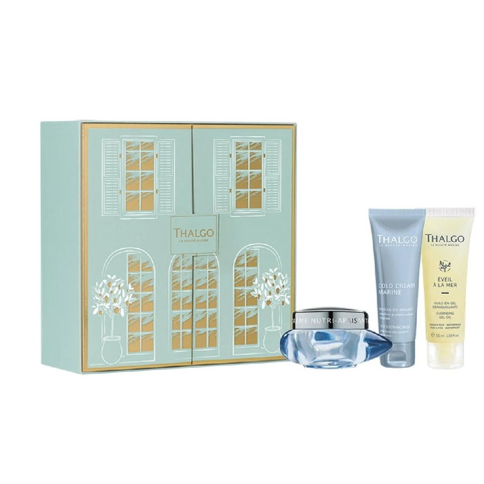 Gift Box Set Thalgo: Eveil à la Mer, Cleanser, Cleansing Gel, For Face, 50 ml + Cold Cream Marine, Soothing, Cream, For Face, 50 ml + Cold Cream Marine Sos, Soothing, Cream Mask, For Face, 50 ml Gift Box Set Thalgo: Eveil à la Mer, Cleanser, Cleansing Gel, For Face, 50 ml + Cold Cream Marine, Soothing, Cream, For Face, 50 ml + Cold Cream Marine Sos, Soothing, Cream Mask, For Face, 50 ml