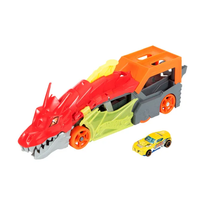 Hot Wheels Transportador de Dragones Juego con 5 Vehículos Rampa Lanzador y 1 Vehículo Incluido 33cm Hot Wheels Transportador de Dragones Juego con 5 Vehículos Rampa Lanzador y 1 Vehículo Incluido 33cm