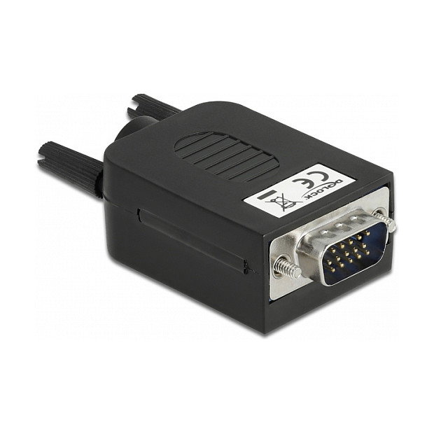 DeLOCK Adaptador VGA15 a Bloque de Terminales con Carcasa 66258, Negro DeLOCK Adaptador VGA15 a Bloque de Terminales con Carcasa 66258, Negro