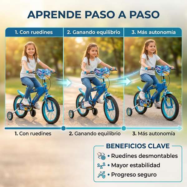 Toimsa Bicicleta Infantil Stitch 16 Pulgadas para Niños de 5 a 8 Años - Color Azul Toimsa Bicicleta Infantil Stitch 16 Pulgadas para Niños de 5 a 8 Años - Color Azul