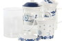 DKD Home Decor Mug Infusiones Atlantico Stella Maris Multicolor Cristal y Porcelana 300ml (6 Unidades)