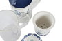 DKD Home Decor Mug Infusiones Atlantico Stella Maris Multicolor Cristal y Porcelana 300ml (6 Unidades)