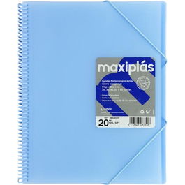 Grafoplás Maxiplás Carpeta Con Fundas A4 20 Fundas C-Sobre Pp Rígido Translúcido Azul Soft