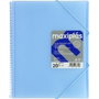 Grafoplás Carpeta MaxiPlás con Espiral A4, 20 Fundas y Sobre, Azul Soft