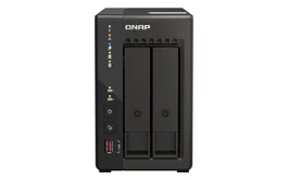 QNAP QVP-21C NVR Videovigilancia Torre 2 Bahías, Intel Celeron J6412, 8 GB DDR4, 16 Canales, 2x2.5GbE, para Pymes y Oficinas Pequeñas - Negro