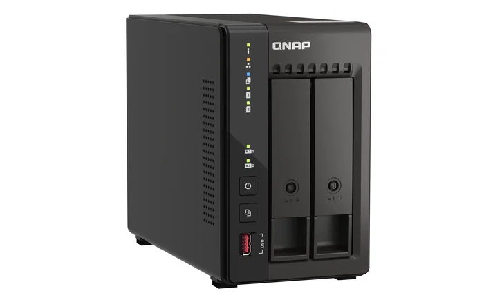 QNAP QVP-21C NVR Videovigilancia Torre 2 Bahías, Intel Celeron J6412, 8 GB DDR4, 16 Canales, 2x2.5GbE, para Pymes y Oficinas Pequeñas - Negro