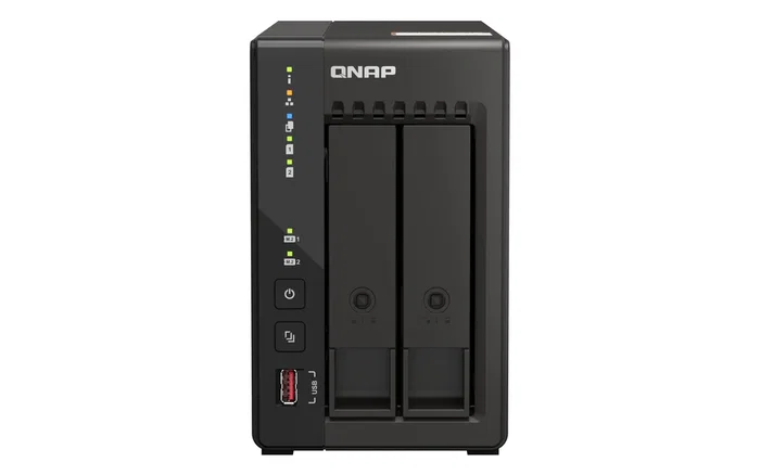 QNAP QVP-21C NVR Videovigilancia Torre 2 Bahías, Intel Celeron J6412, 8 GB DDR4, 16 Canales, 2x2.5GbE, para Pymes y Oficinas Pequeñas - Negro