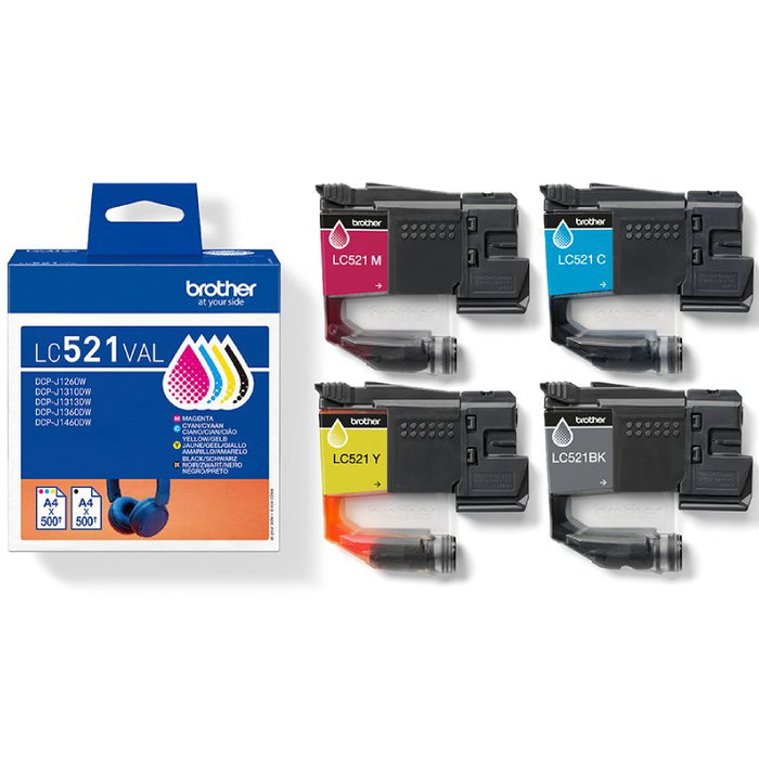 Brother LC521VAL Multipack de 4 Colores Brother LC521VAL Multipack de 4 Colores