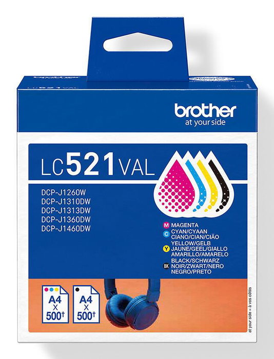 Brother LC521VAL Multipack de 4 Colores Brother LC521VAL Multipack de 4 Colores
