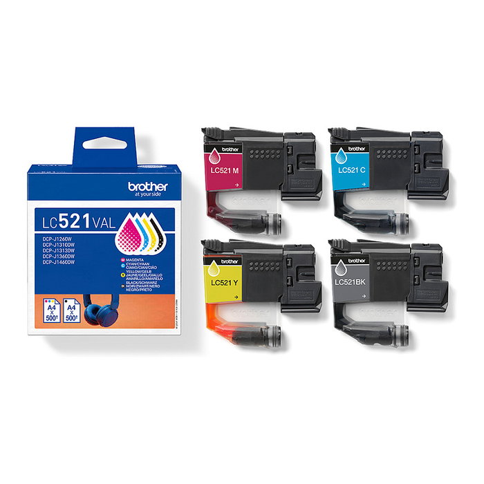 Brother LC521VAL Multipack de 4 Colores Brother LC521VAL Multipack de 4 Colores