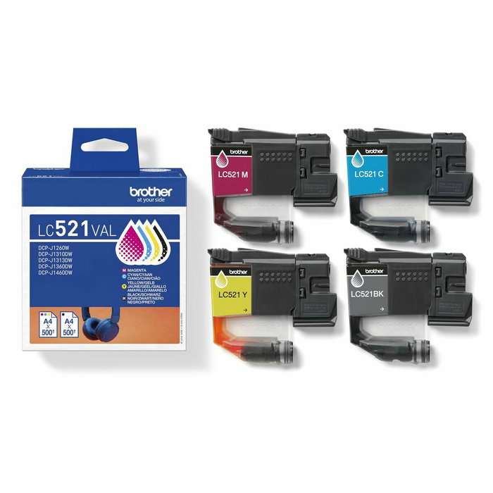Brother LC521VAL Multipack de 4 Colores Brother LC521VAL Multipack de 4 Colores
