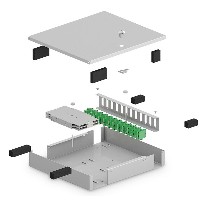 Digitus LWL Unibox Medium para Montaje en Pared, Caja de Fibra Óptica para Interior, Acero, IP20 Digitus LWL Unibox Medium para Montaje en Pared, Caja de Fibra Óptica para Interior, Acero, IP20