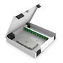 Digitus LWL Unibox Medium para Montaje en Pared, Caja de Fibra Óptica para Interior, Acero, IP20