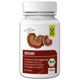 RAAB VITALFOOD Reishi 80 Cápsulas Bio Vegano con Vitamina C de Acerola para el Sistema Inmunológico