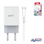 AVANT CONNECT Cargador USB 2.4A de 2 Puertos con Cable Tipo C