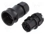 WIELAND Conector Industrial RST Hembra de 3 Pines, Negro