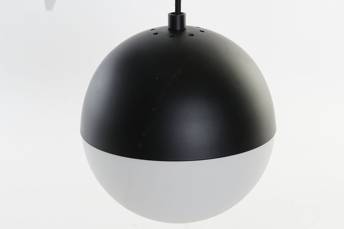 DKD Home Decor Lámpara de Techo de Metal y Cristal con Bolas, Negro