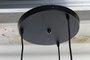 DKD Home Decor Lámpara de Techo de Metal y Cristal con Bolas, Negro